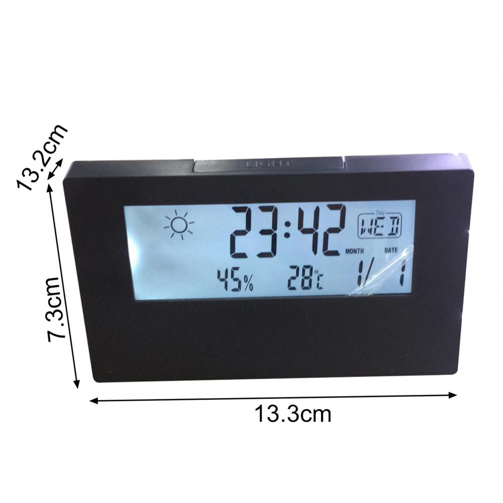 Digital Alarm Clock Mirror Screen Multi-function Lightweight Electronic LCD Time Display Alarm Clock for Bedroom
