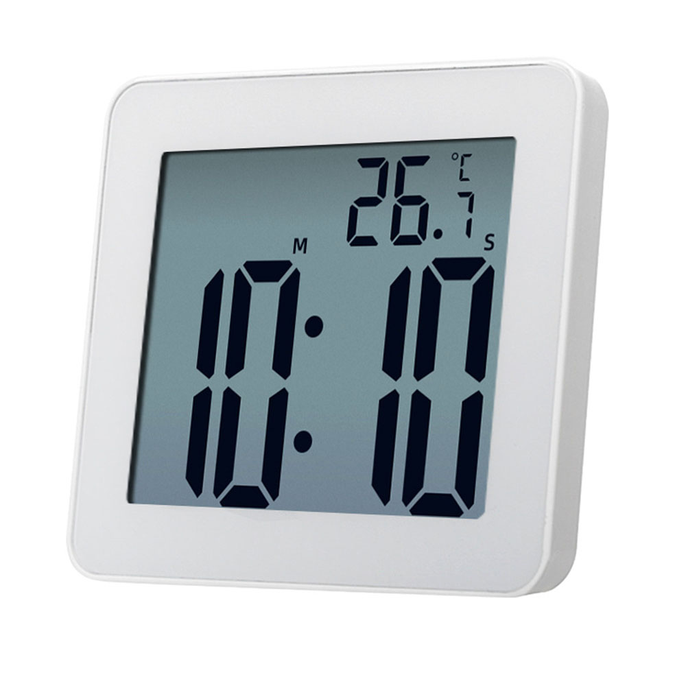 Digital Bathroom Clocks LCD Electronic Waterproof Shower Alarm Clock Temperature Hanging Timer with Suction Cup