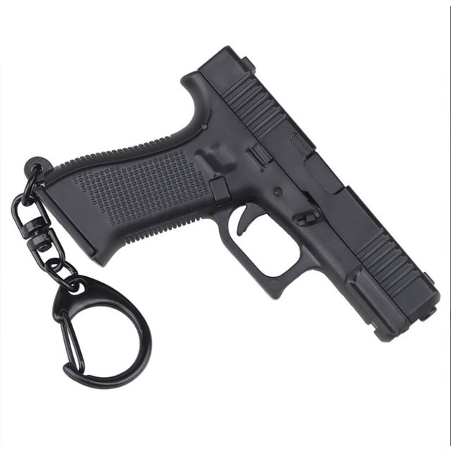 Keychain Mini Pistol Shape Tactical Keychain Glock 45 Model Plastic Key Ring Holder Portable Key Chain