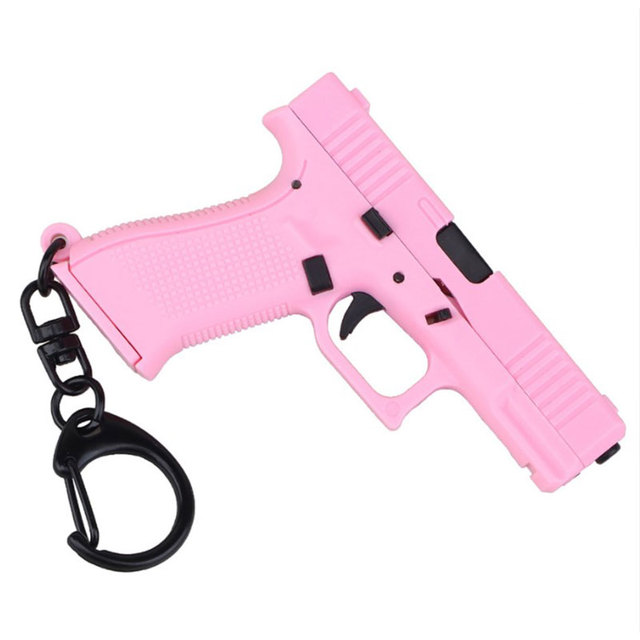 Keychain Mini Pistol Shape Tactical Keychain Glock 45 Model Plastic Key Ring Holder Portable Key Chain