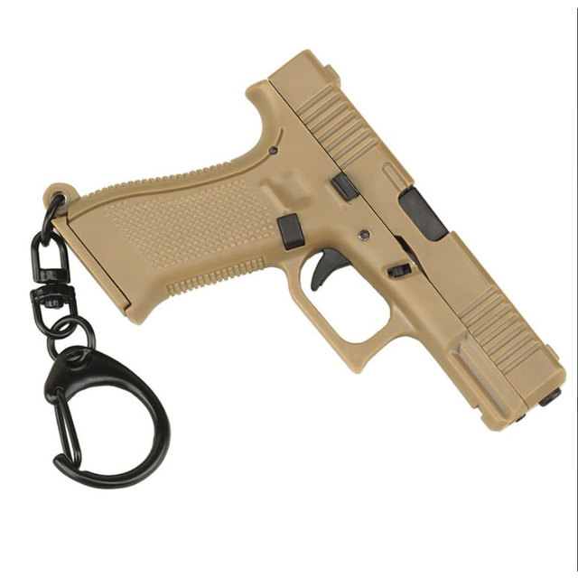 Keychain Mini Pistol Shape Tactical Keychain Glock 45 Model Plastic Key Ring Holder Portable Key Chain