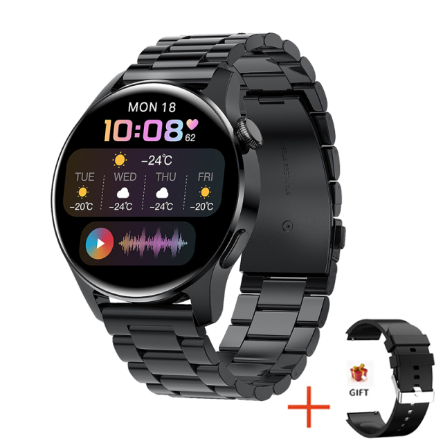 smart Watch Men Waterproof Sport Fitness Tracker Weather Display Bluetooth Call Smartwatch For Android IOS