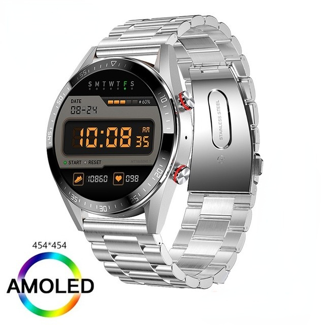 LIGE AMOLED Smart Watch Men Bluetooth Call Smartwatch For Huawei Watches Sport Fitness Tracker Wristwatch 2022 Waterproof Clock