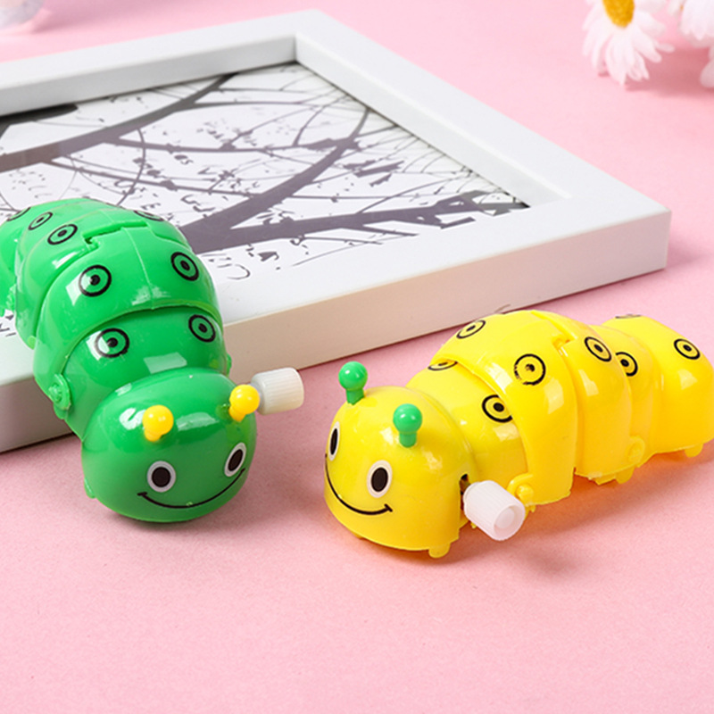 Clockwork Caterpillar Toy Kids Toys Classic Plastic Cartoon Caterpillars Wind Up Toys for Children Fun Games Boys Girls