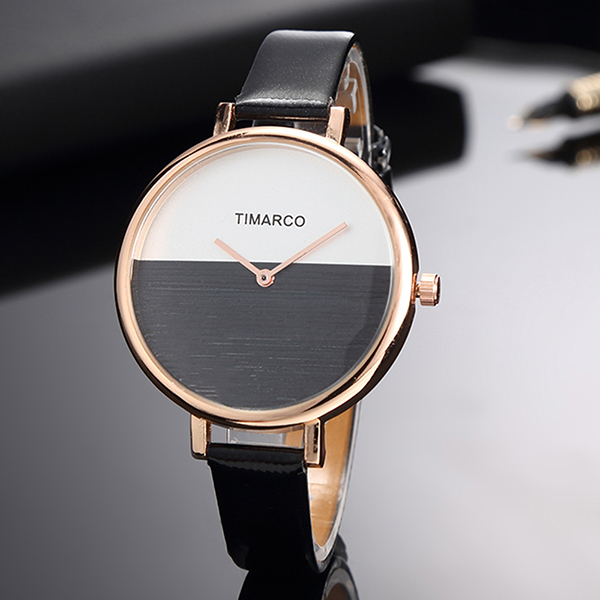 Hot Fashion Women Watches Casual Big Dial Leather Ladies Wrist Watch Minimalist Female Analog Quartz Clock
