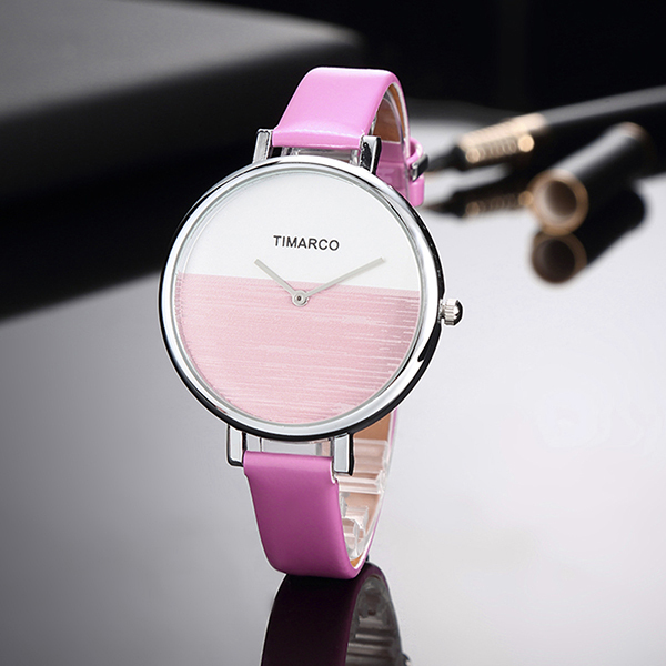 Hot Fashion Women Watches Casual Big Dial Leather Ladies Wrist Watch Minimalist Female Analog Quartz Clock