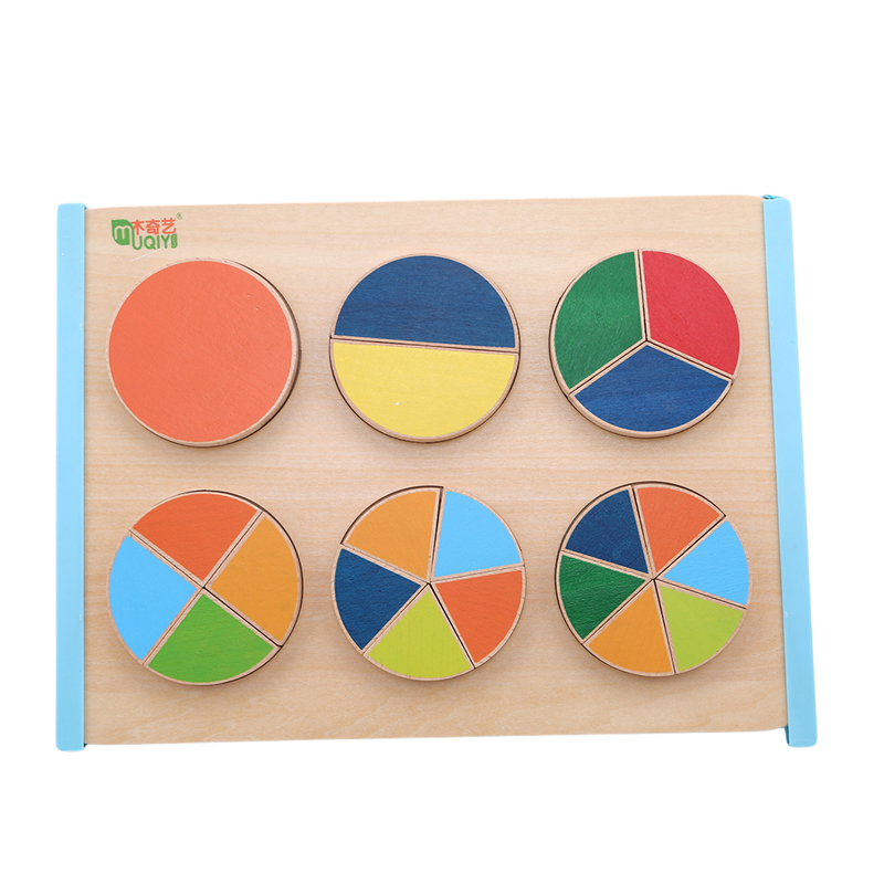 Baby Toys Circular Mathematics Fraction Division Teaching Aids Montessori Board Wooden Toys Child Educational Gift Math Toy