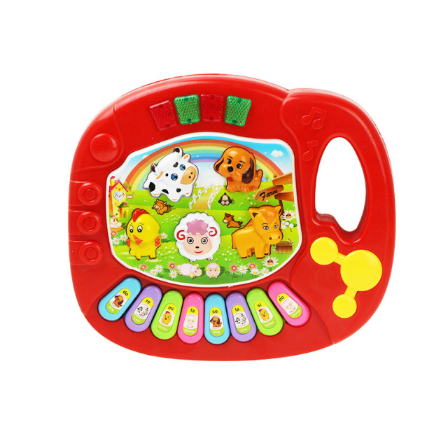 2 Types Farm Animal Sound Kids Piano Music Toy Musical Animals Sounding Keyboard Piano Baby Playing Type Musical Instruments