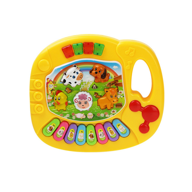 2 Types Farm Animal Sound Kids Piano Music Toy Musical Animals Sounding Keyboard Piano Baby Playing Type Musical Instruments