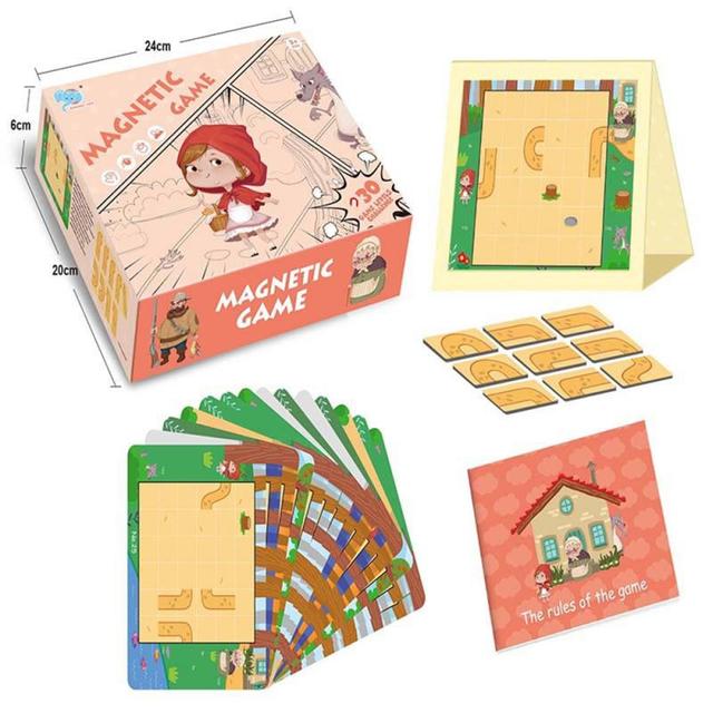 Connect The Pipes Puzzle Deluxe Wooden Logical Thinking Brain Board Game Featuring 30 Playful Challenges Training Thinking Toy