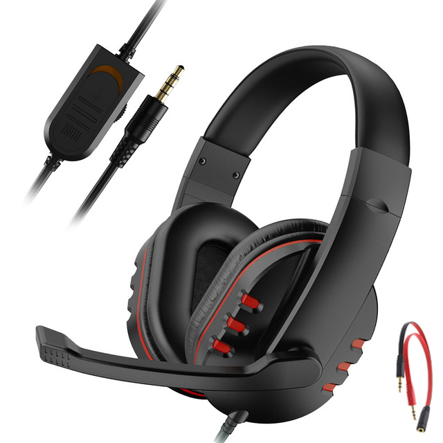 Gaming Headset 3.5mm Wired Over-Head Gamer Headphone With Microphone Volume Control Gamer Earphone Headset