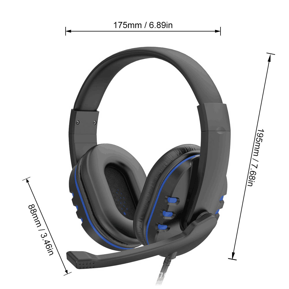 Gaming Headset 3.5mm Wired Over-Head Gamer Headphone With Microphone Volume Control Gamer Earphone Headset