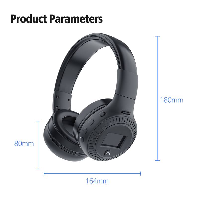 Wireless Headphones with fm Radio Bluetooth Headset Stereo Earphone with Microphone