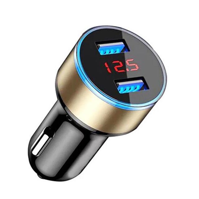 Dual USB Car Charger 3.1A With LED Display Universal Mobile Phone Car-Charger for Xiaomi Samsung S8 iPhone 6s 7 8 Plus 11 Table