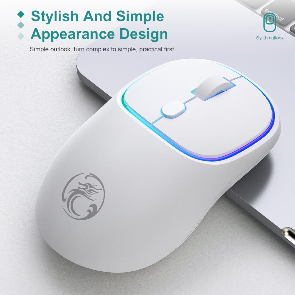 Rechargeable Wireless Mouse Silent Computer LED Mini 1600 DPI Ergonomic Gaming Mause Optical USB For Laptop PC