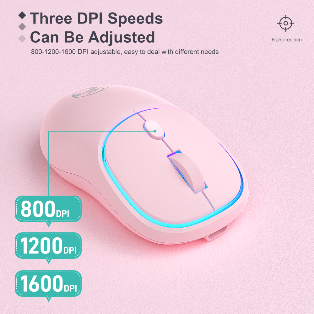 Rechargeable Wireless Mouse Silent Computer LED Mini 1600 DPI Ergonomic Gaming Mause Optical USB For Laptop PC