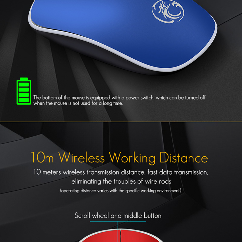 Wireless Mouse Computer Mause Ergonomic 2.4G USB Mouse Silent Optical 1600DPI Wireless Mouse For Computer Laptop Pc Mice