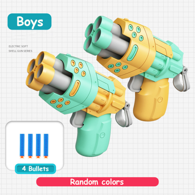 Kids Gun Toys Weapon Rotating Firing Pistol Foam Soft Bullet Toy Gun Launcher Children Outdoor Harmless Shooting Game Sports