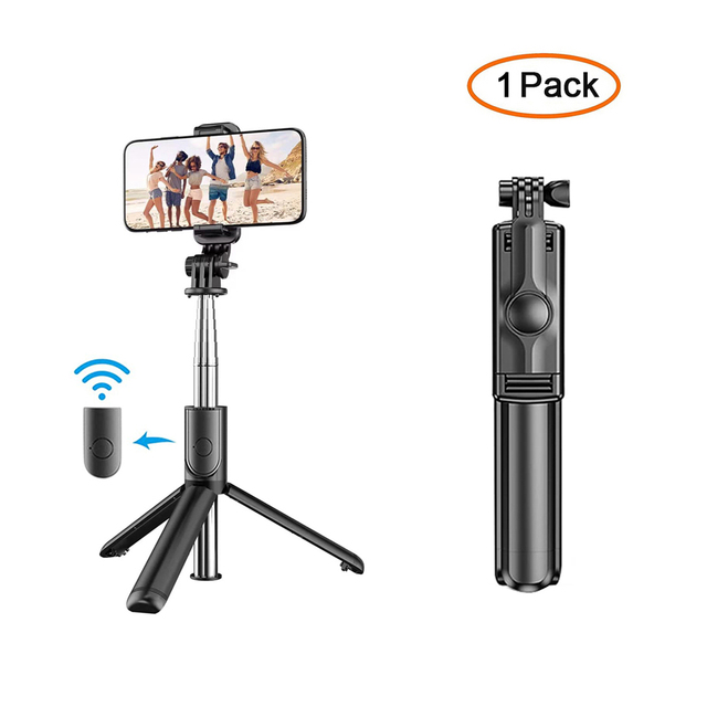 Wireless Bluetooth Selfie Stick Mobile Phone Holder Retractable Portable Multifunctional Tripod With Wireless mobile phone holdeRemote Shutter