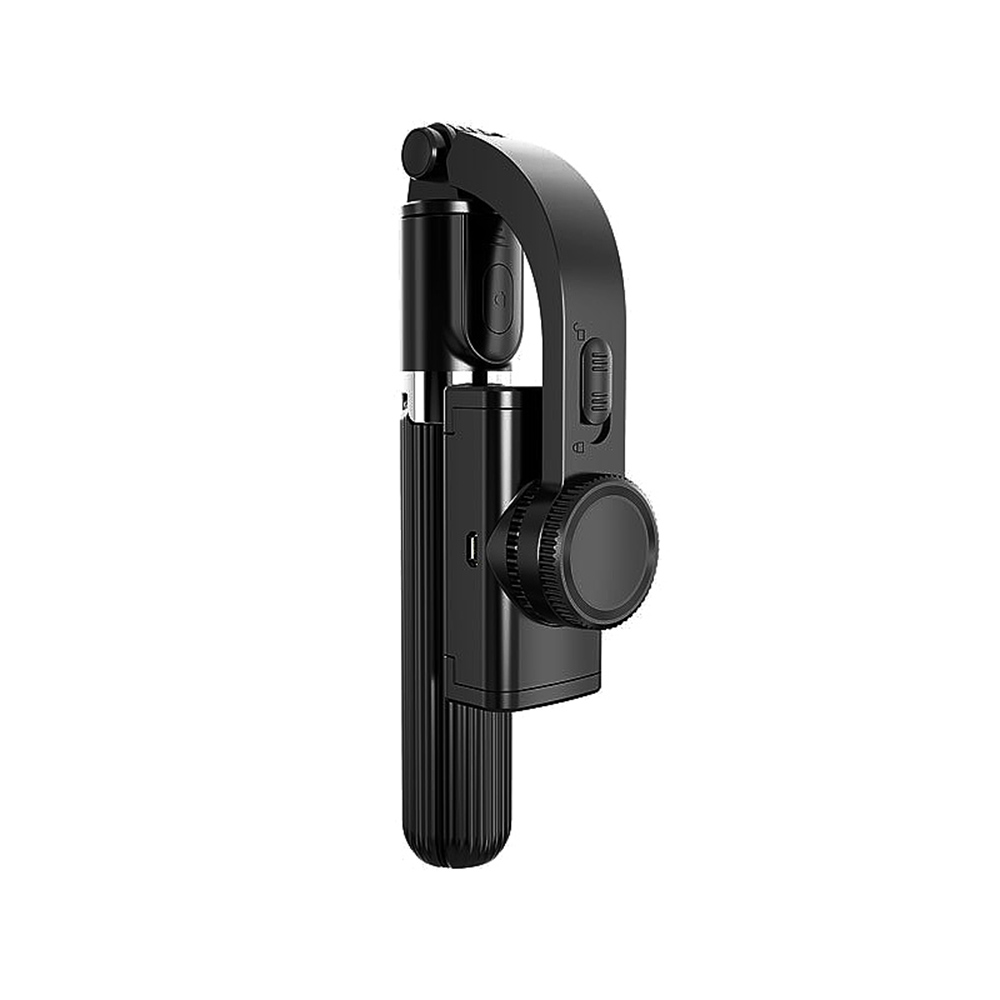 Wireless Aluminum L08 Gimbal Stabilizer Selfie Stick Tripod Alloy Foldable Selfie Stick Tripod for Smartphone Black mobile phone holder