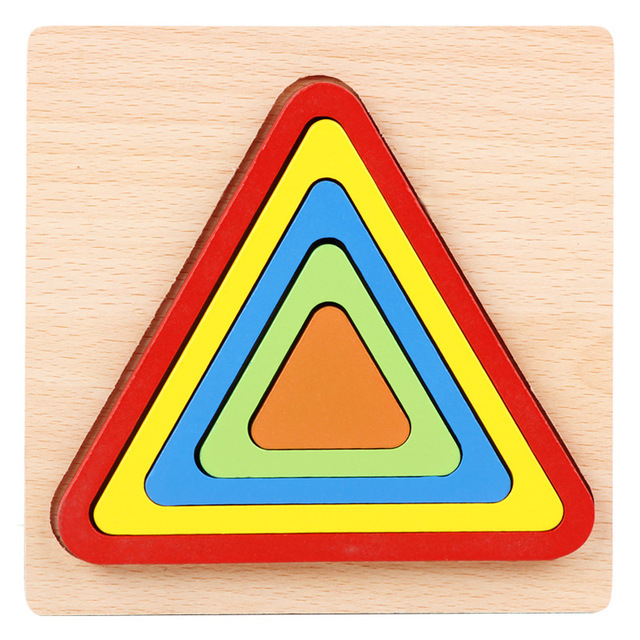 Hot Baby Geometry Cognitive Game Kindergarten Montessori Early Educational Toy Kids 3D Wooden Puzzle Learning Toys for Children