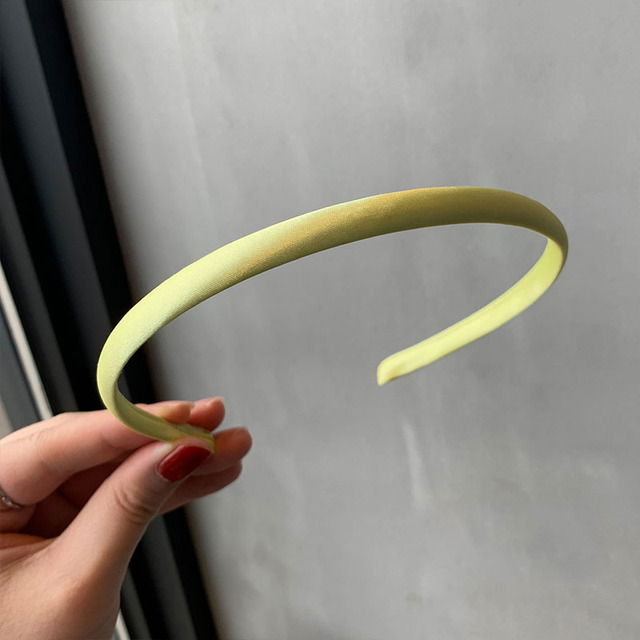 Satin Covered Head Hoop Non-Slip Hair Hoop Women Thin Hairbands Girl Diy Headband Candy Color Headdress Headwear Hair Accessory