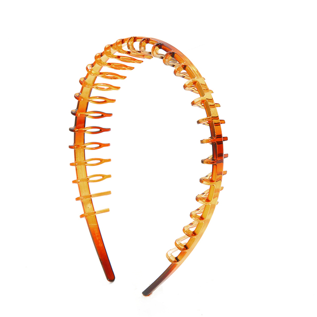 Men Women Unisex Hair Comb Zigzag Band Notched Headband Sport Headband Hairband Fashion Anti-slip Hairband For Face Washing