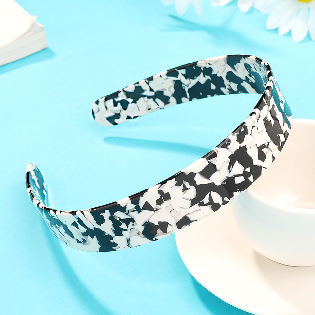 Elegant Plastic Headbands For Women Girls Wide No-slip Print Hairbands Hair Hoop Headwear Woman Hairband Hair Accessories