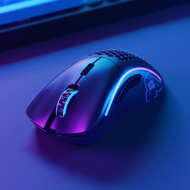 Mini Model D- Wireless Gaming Mouse - RGB 67g Lightweight 2.4Ghz Wireless Gamer Mouse (Matte Black / White)