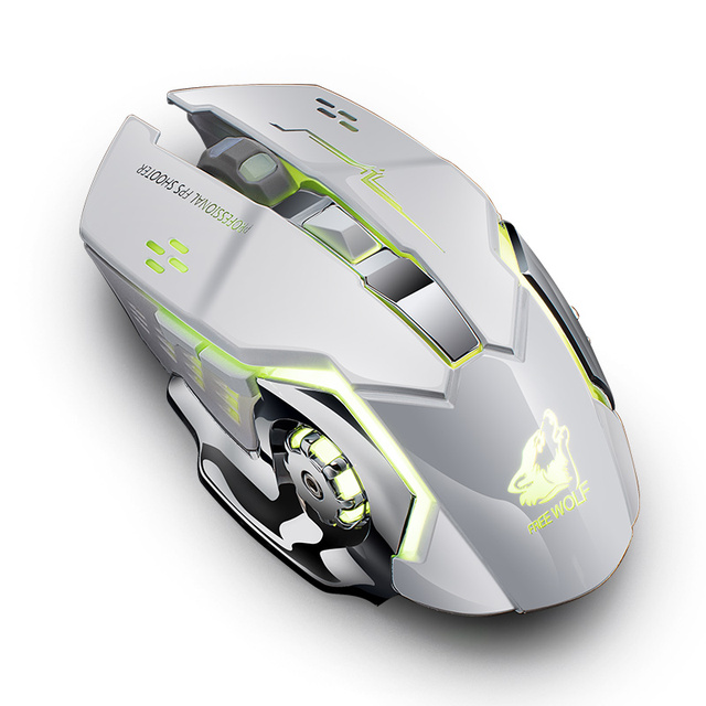 X8 Wireless Gaming Mouse Rechargeable Silent LED Backlit USB Optical Ergonomic Gaming Mouse LOL Mice Surfing Gamer Mouse For PC