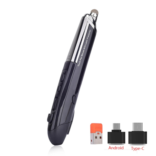 Wireless Mouse Pen Handwriting Laser Pen Mouse Personality 2.4G mouse For laptop PC Type-c Android