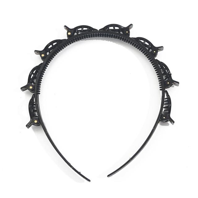 New Fashion Mens Women Unisex Black Gold Hair Head Hoop With Hairpin Band Sport Headband Hairband Hair Accessories