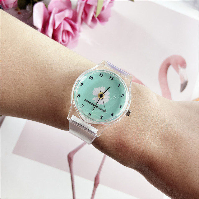 2020 small daisy elegant flower watch ladies fashion casual quartz watch simple ladies clock gift simple