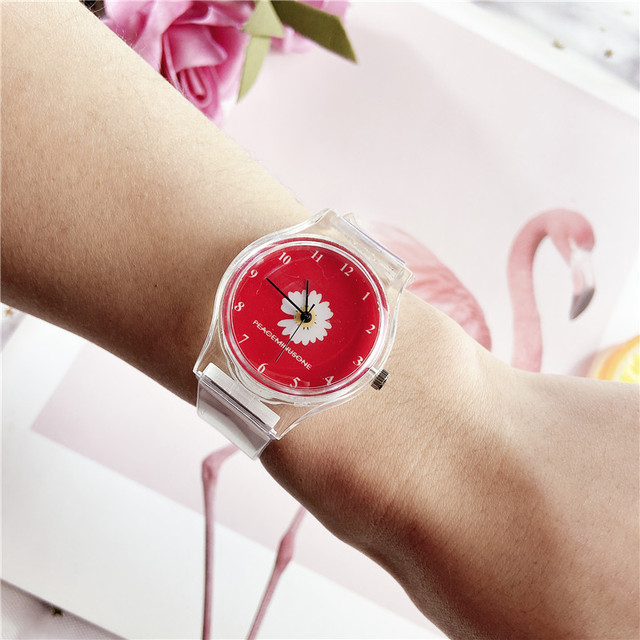 2020 small daisy elegant flower watch ladies fashion casual quartz watch simple ladies clock gift simple