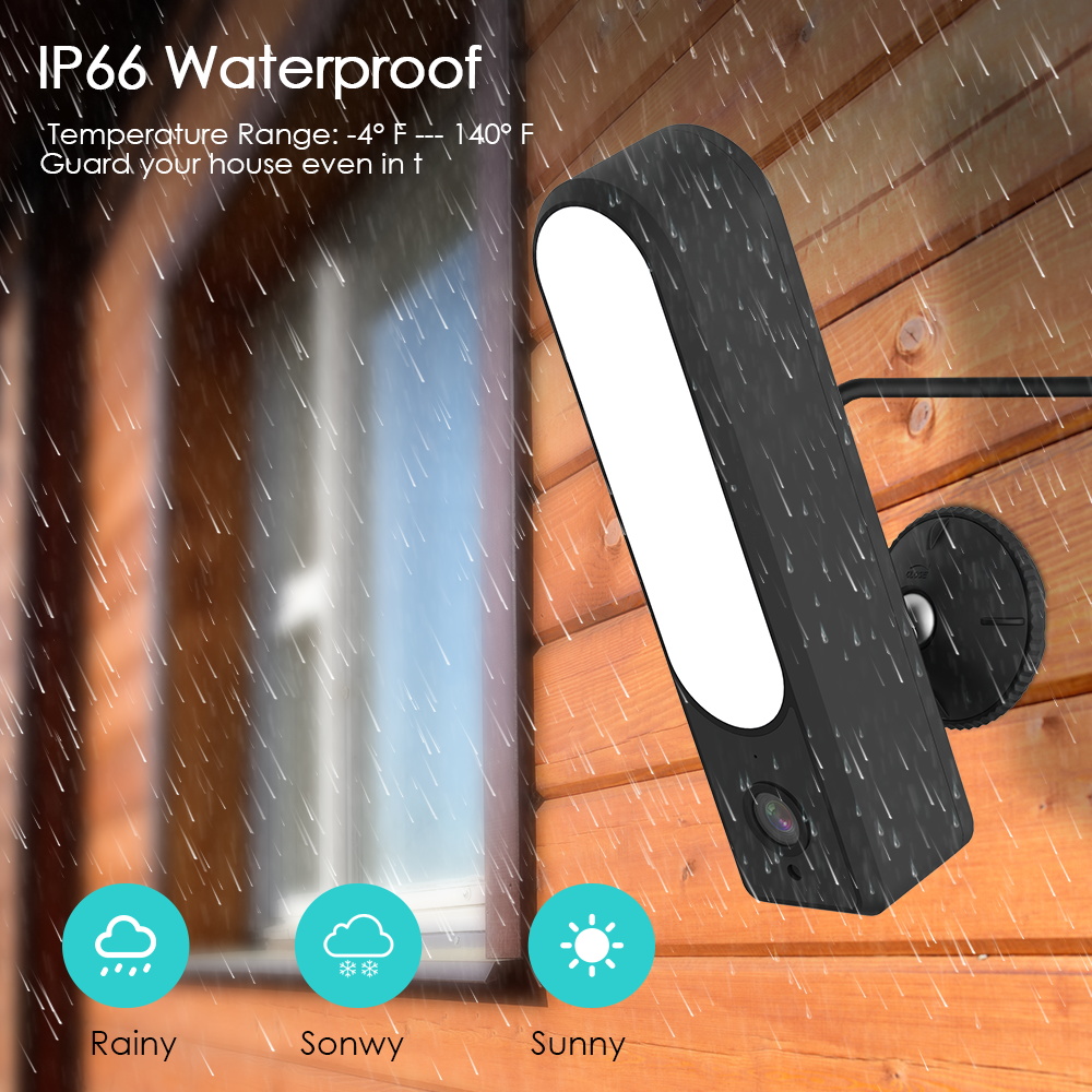 Tuya Outdoor Floodlight Camera Home 1080P Wireless Waterproof Wifi Camera Smart Life Security Surveillance CCTV IP Camera