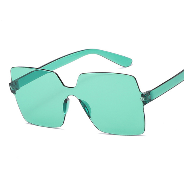 Fashion Rimless Square Sunglasses Women Brand New Shades Sun Glasses Female Pink Oculos De Sol Feminino