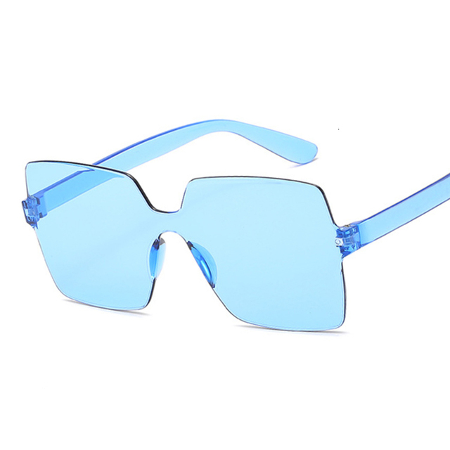 Fashion Rimless Square Sunglasses Women Brand New Shades Sun Glasses Female Pink Oculos De Sol Feminino