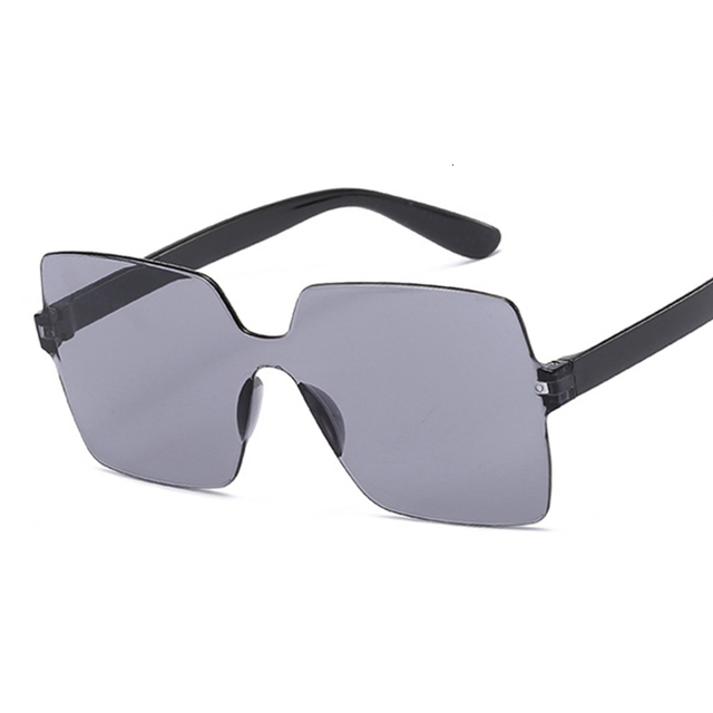 Fashion Rimless Square Sunglasses Women Brand New Shades Sun Glasses Female Pink Oculos De Sol Feminino