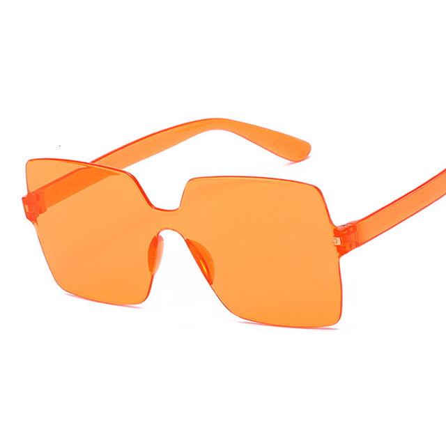 Fashion Rimless Square Sunglasses Women Brand New Shades Sun Glasses Female Pink Oculos De Sol Feminino