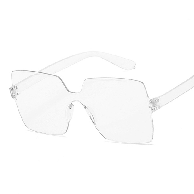 Fashion Rimless Square Sunglasses Women Brand New Shades Sun Glasses Female Pink Oculos De Sol Feminino