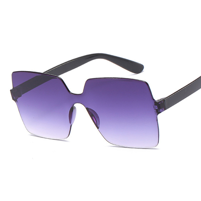 Fashion Rimless Square Sunglasses Women Brand New Shades Sun Glasses Female Pink Oculos De Sol Feminino