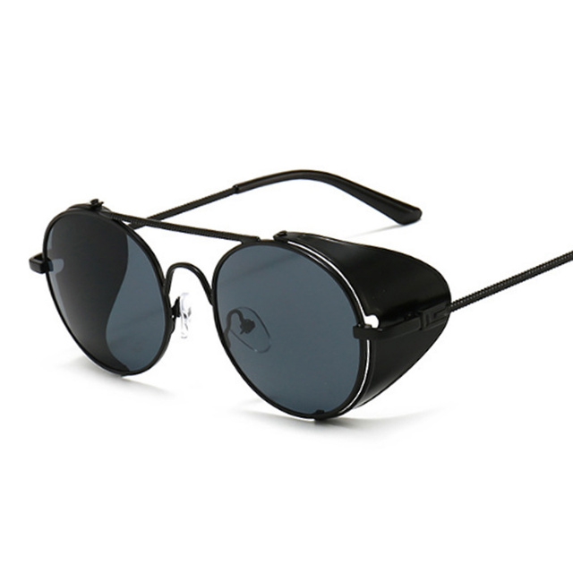 Vintage Steampunk Sunglasses Men Women Retro Brand Sun Glasses Male Female Mirror Fashion Designer Metal Driving Shades Oculos