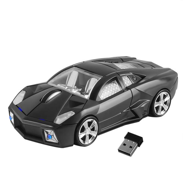 Sport Car Shaped Wireless Mouse USB Optical Computer Mause 1600DPI Mini 3D Gaming Mice With Mouse Pad For PC Laptop Gift