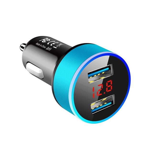 3.1A Dual USB Car Charger With LED Display Universal Mobile Phone Car Chargers Fast Charging Adapter