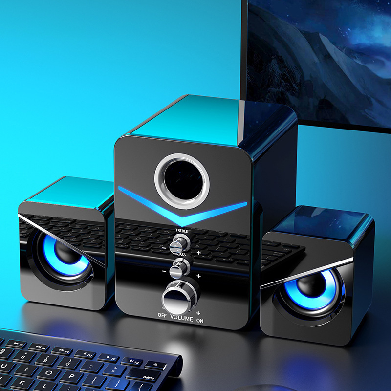 Bluetooth Soundbar TV Home Theater with Subwoofer Computer Speaker Wired Bluetooth Desktop Laptop Desktop Music Center Speaker