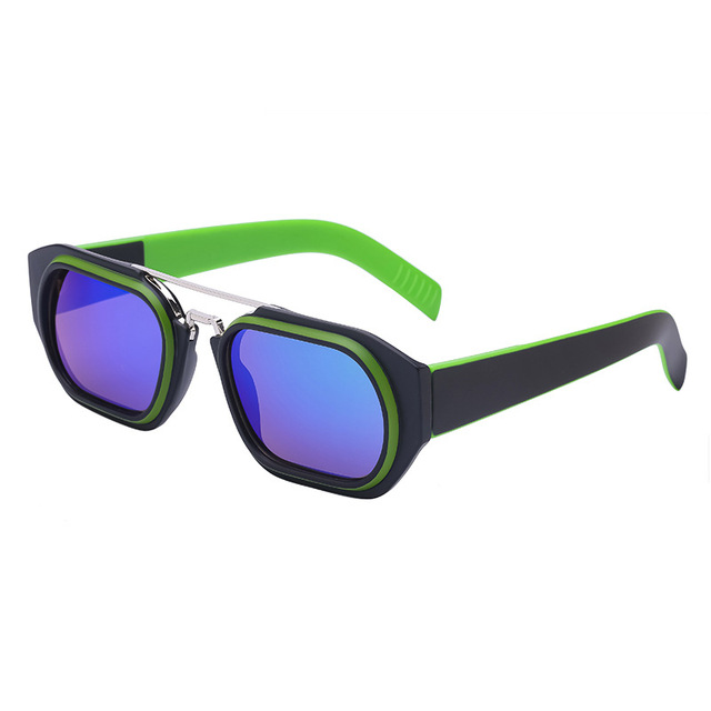 Fashion Square Sunglasses Women Double Bean Glasses Retro Double Bean Sunglass Men Luxury Eyewear UV400 Sun Glass Shade