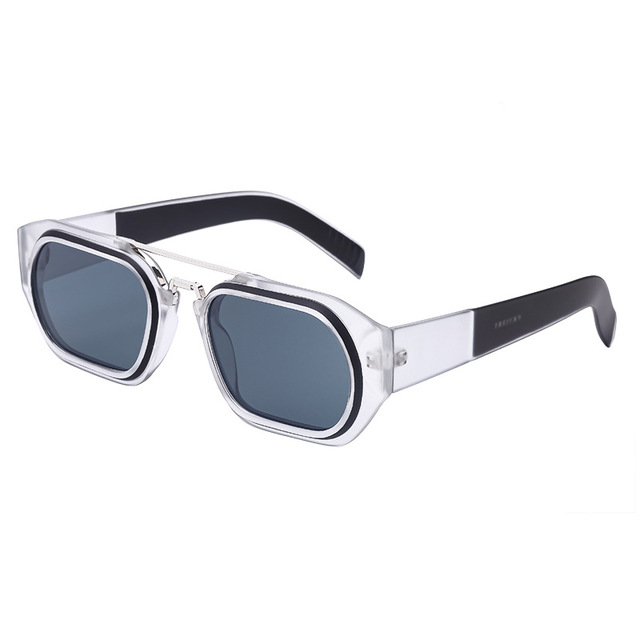 Fashion Square Sunglasses Women Double Bean Glasses Retro Double Bean Sunglass Men Luxury Eyewear UV400 Sun Glass Shade