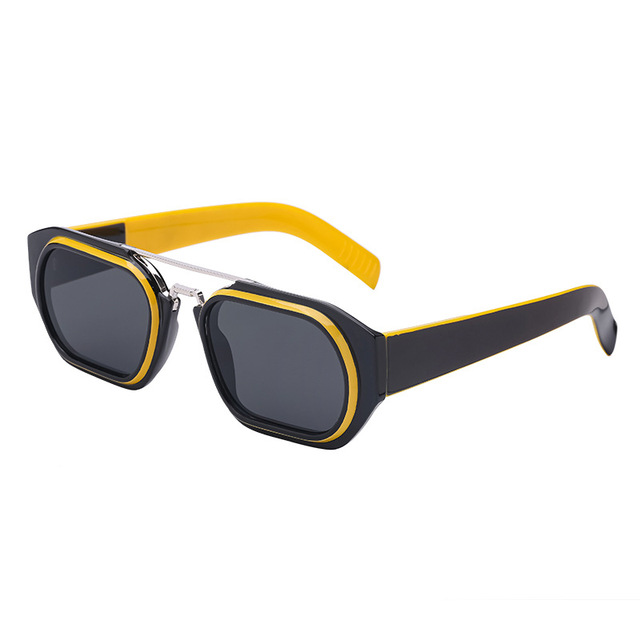 Fashion Square Sunglasses Women Double Bean Glasses Retro Double Bean Sunglass Men Luxury Eyewear UV400 Sun Glass Shade