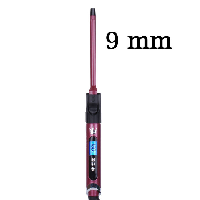 Curling Iron For Women hair tongs styling tools Super thin long curly hair bar rotating net red pink Teddy roll wool small