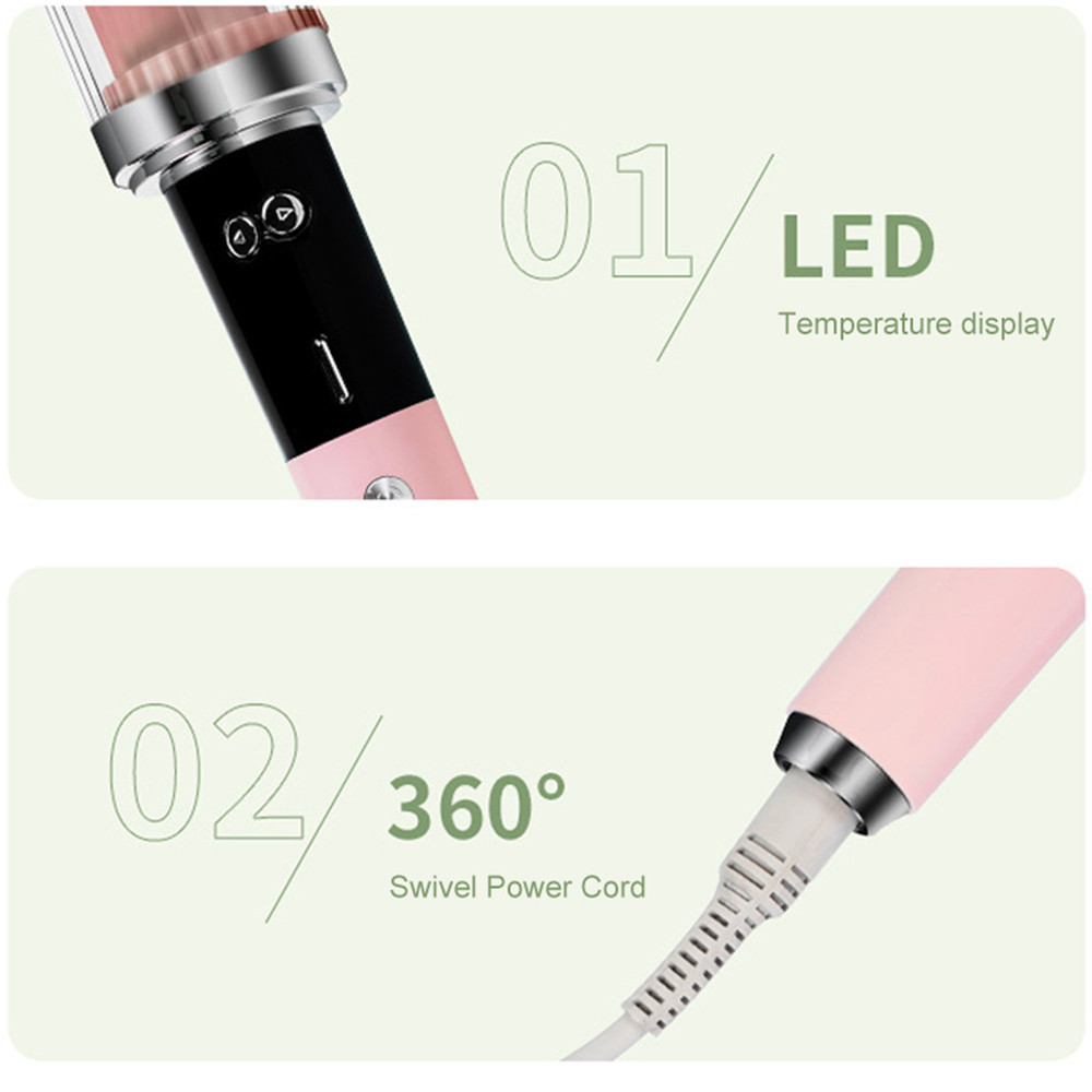 Automatic Curling Iron LCD Ceramic Rotating Hair Waver Magic Curling Wand Irons Hair Styling Tools Adjustable Temperature Irons